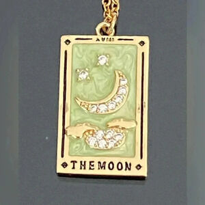 The Moon Gold Tone Necklace New